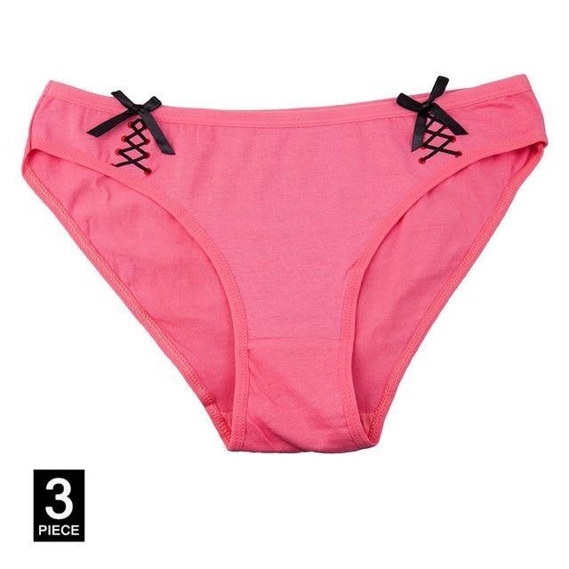 3 Pcs Cotton Panties Set - Sissy Panty Shop
