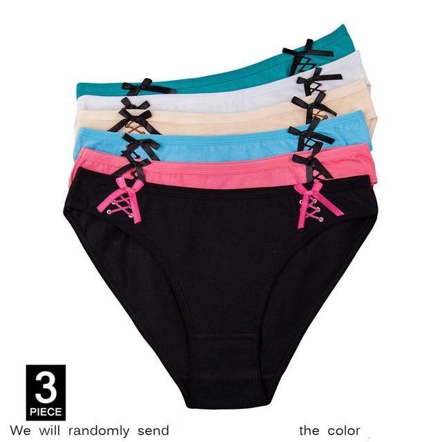 3 Pcs Cotton Panties Set - Sissy Panty Shop