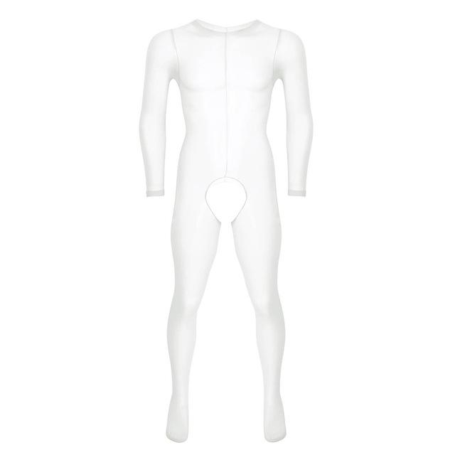 Sheer Crotchless Open Butt Full Bodystocking - Sissy Panty Shop