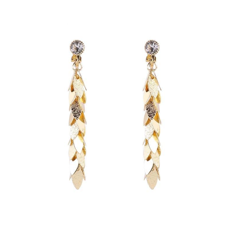 Dangling Leaves Clip On Earrings - Sissy Panty Shop