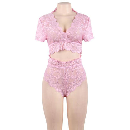 Pink Lace Lingerie Set - Sissy Panty Shop