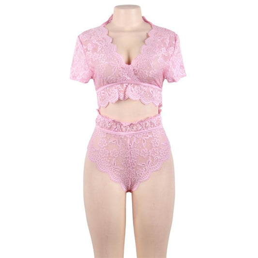 Pink Lace Lingerie Set - Sissy Panty Shop