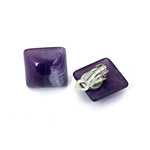 Square Clip On Earrings Sissy Panty Shop purple 