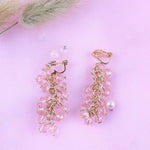 Grape Bunches Crystal Clip On Earrings Sissy Panty Shop pink 
