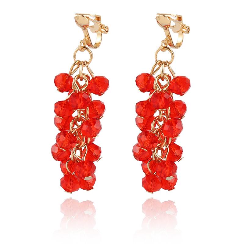 Grape Bunches Crystal Clip On Earrings - Sissy Panty Shop