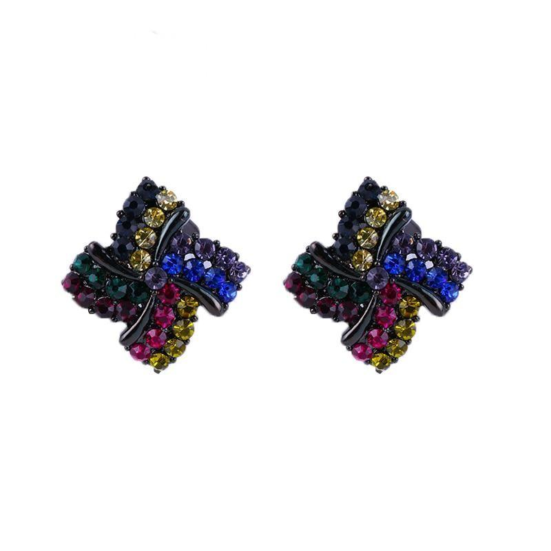 Colorful Rhinestone Clip On Earrings - Sissy Panty Shop