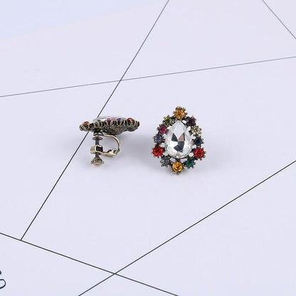 Colorful Rhinestone Clip On Earrings - Sissy Panty Shop