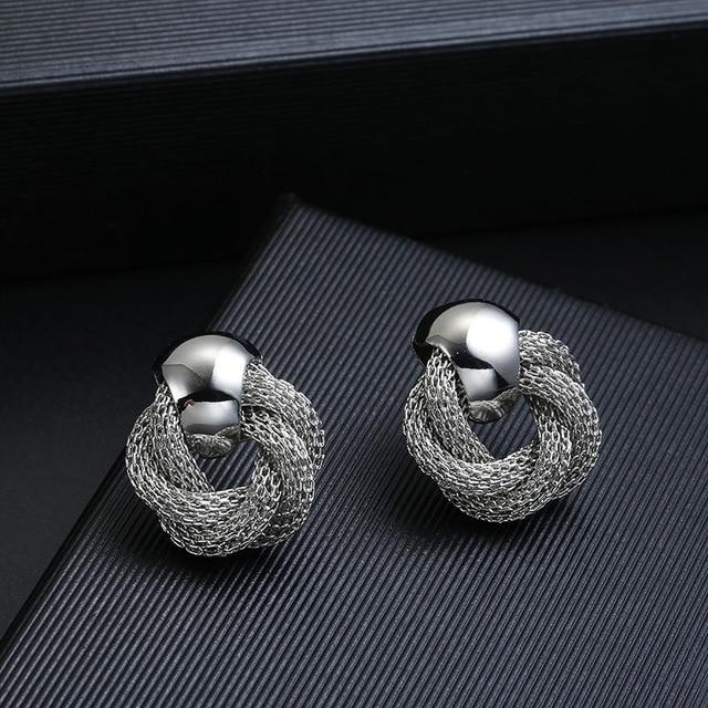 Mesh Chain Clip On Earrings - Sissy Panty Shop