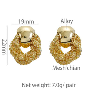 Mesh Chain Clip On Earrings - Sissy Panty Shop
