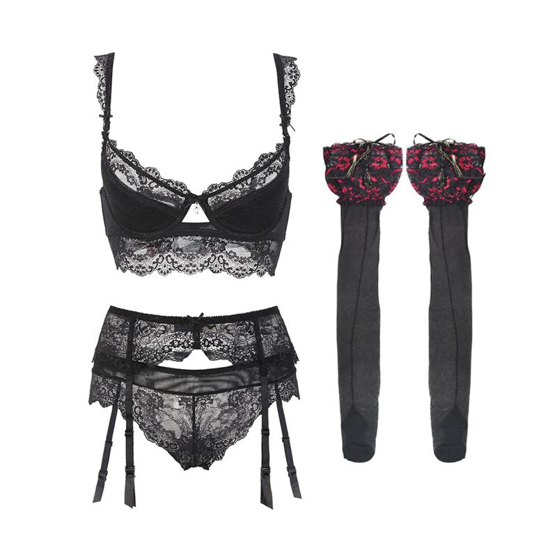 "Sissy Angela" 4 Piece Lingerie Set - Sissy Panty Shop