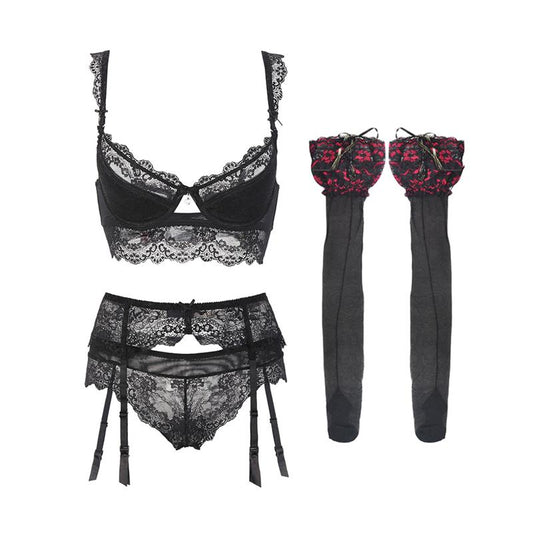 "Sissy Angela" 4 Piece Lingerie Set - Sissy Panty Shop