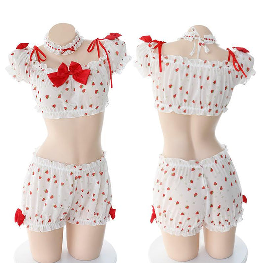 Sissy Strawberry Lingerie Set - Sissy Panty Shop