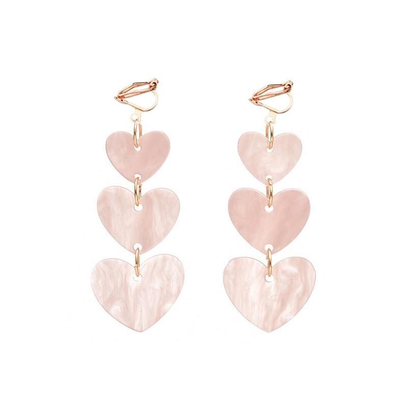 Dangling Hearts Clip On Earrings - Sissy Panty Shop