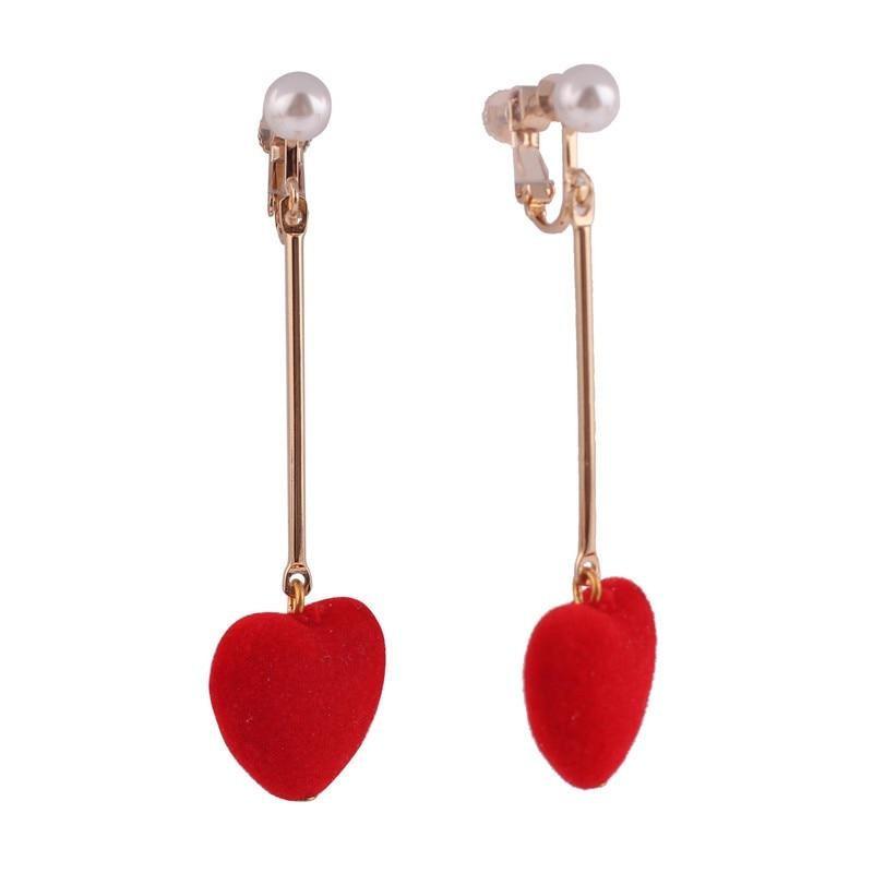 Dangling Hearts Clip On Earrings - Sissy Panty Shop