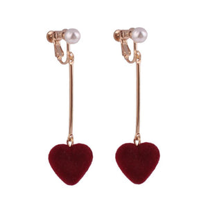 Dangling Hearts Clip On Earrings - Sissy Panty Shop