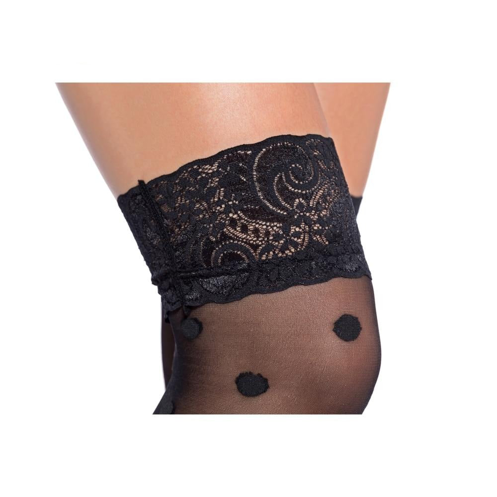 Polka Dot Lace Stockings - Sissy Panty Shop