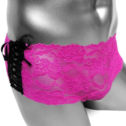 Lace Up Sissy Boxer Panties - Sissy Panty Shop