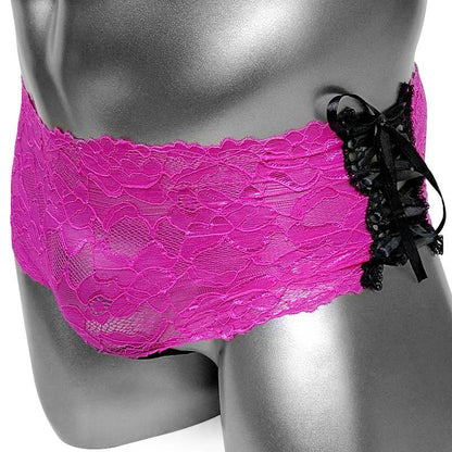 Lace Up Sissy Boxer Panties - Sissy Panty Shop