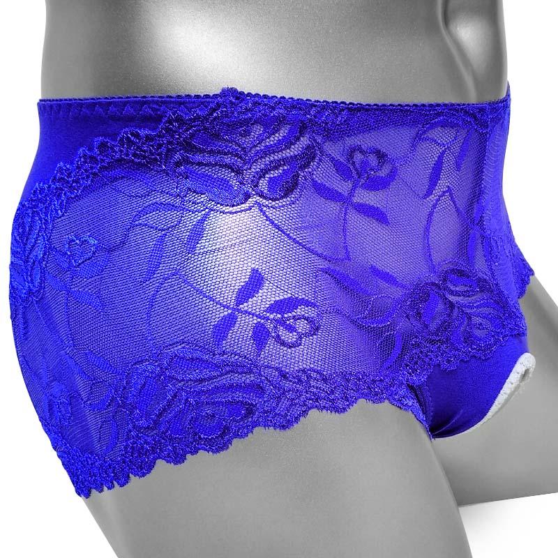 Crotchless Sissy Lace Boxer - Sissy Panty Shop