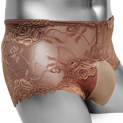 Sissy Lace Boxers With Bulge Pouch - Sissy Panty Shop