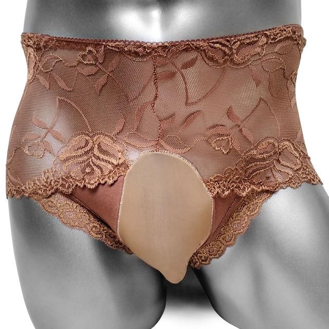 Sissy Lace Boxers With Bulge Pouch - Sissy Panty Shop