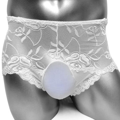 Sissy Lace Boxers With Bulge Pouch - Sissy Panty Shop