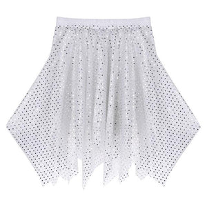 "Sissy Olga" Glitter Asymmetric Skirt - Sissy Panty Shop
