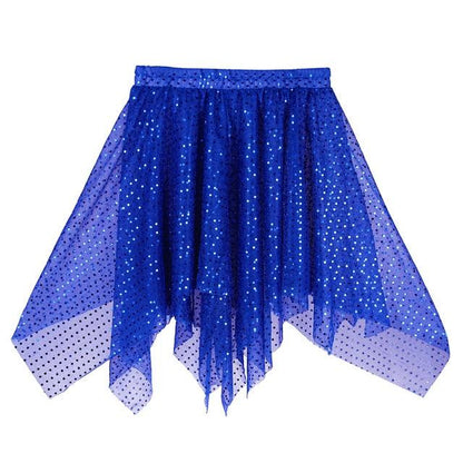 "Sissy Olga" Glitter Asymmetric Skirt - Sissy Panty Shop