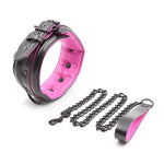 🖤💖 "Sissy Slave" Collar with Attached Chain - Embrace Your Feminine Submission! 💖🖤 - Sissy Panty Shop