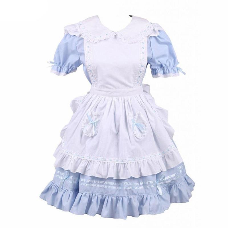 Blue Bows & Ruffles Lolita Cotton Dress - Sissy Panty Shop