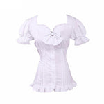Puff Sleeve Lolita Lace Cotton Blouse - Sissy Panty Shop