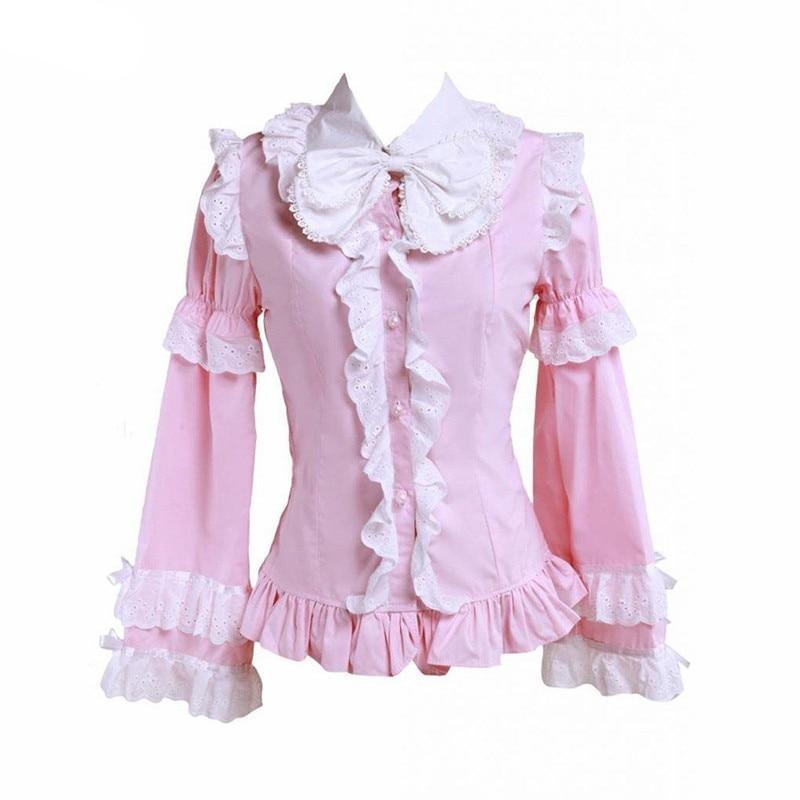 Ruffles & Bow Lolita Cotton Blouse - Sissy Panty Shop