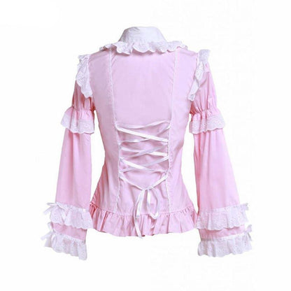 Ruffles & Bow Lolita Cotton Blouse - Sissy Panty Shop