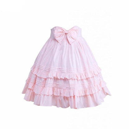 Ruffles & Bow Pink Lolita Cake Skirt - Sissy Panty Shop