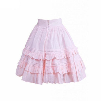 Ruffles & Bow Pink Lolita Cake Skirt - Sissy Panty Shop