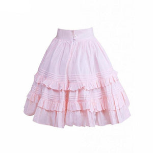 Ruffles & Bow Pink Lolita Cake Skirt - Sissy Panty Shop
