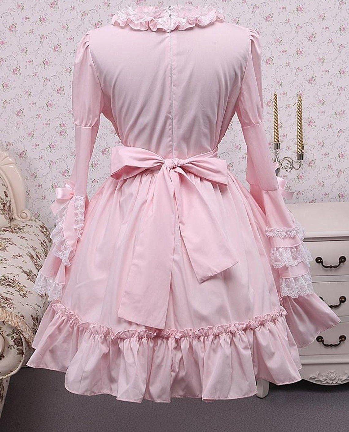 Lolita Dress "Pink Bow & Ruffles" - Sissy Panty Shop