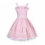 Pink Cotton Sleeveless Lolita Dress - Sissy Panty Shop