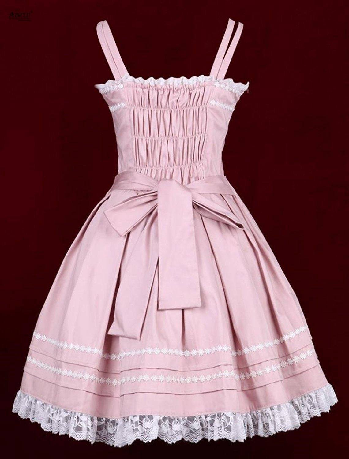 Pink Cotton Sleeveless Lolita Dress - Sissy Panty Shop