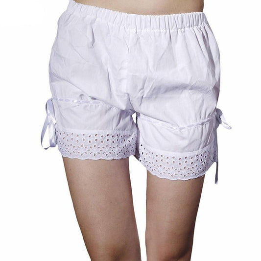 Cotton White Lace Lolita Bloomers - Sissy Panty Shop