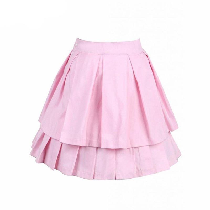 Cotton Pink Bow Pleated Lolita Skirt - Sissy Panty Shop