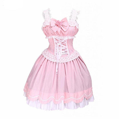 Sleeveless Ruffled Lolita Cotton Dress - Sissy Panty Shop