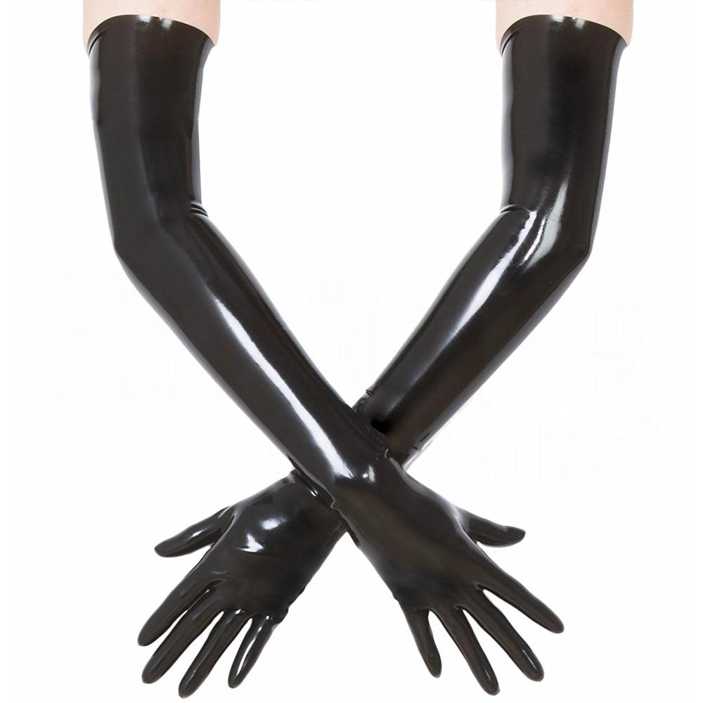 Long Seamless Latex Opera Gloves - Sissy Panty Shop