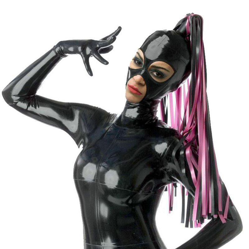 Latex Fetish Hood with Pigtail - Sissy Panty Shop