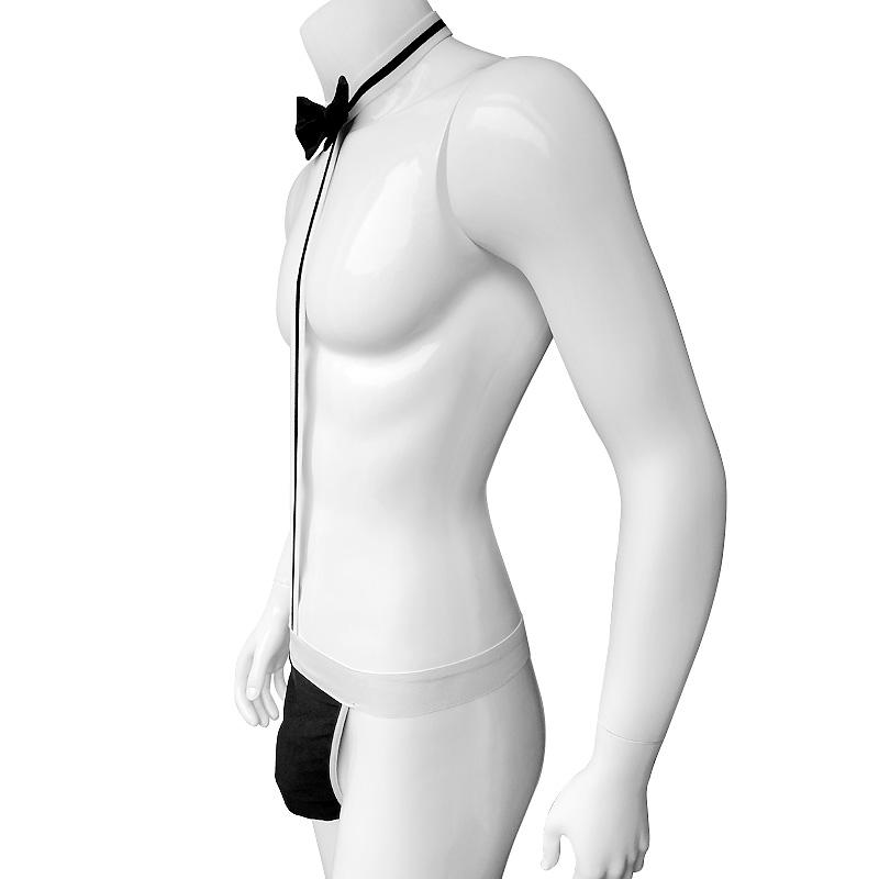Bodysuit With Bow Tie Butler Costume - Sissy Panty Shop