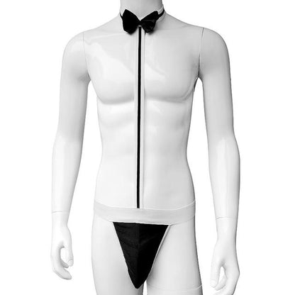 Bodysuit With Bow Tie Butler Costume - Sissy Panty Shop