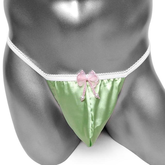 Sissy Satin Pouch Thong - Sissy Panty Shop