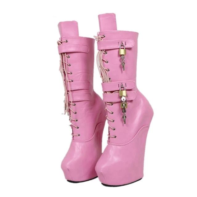 "Sissy Elsie" Lockable Boots - Sissy Panty Shop