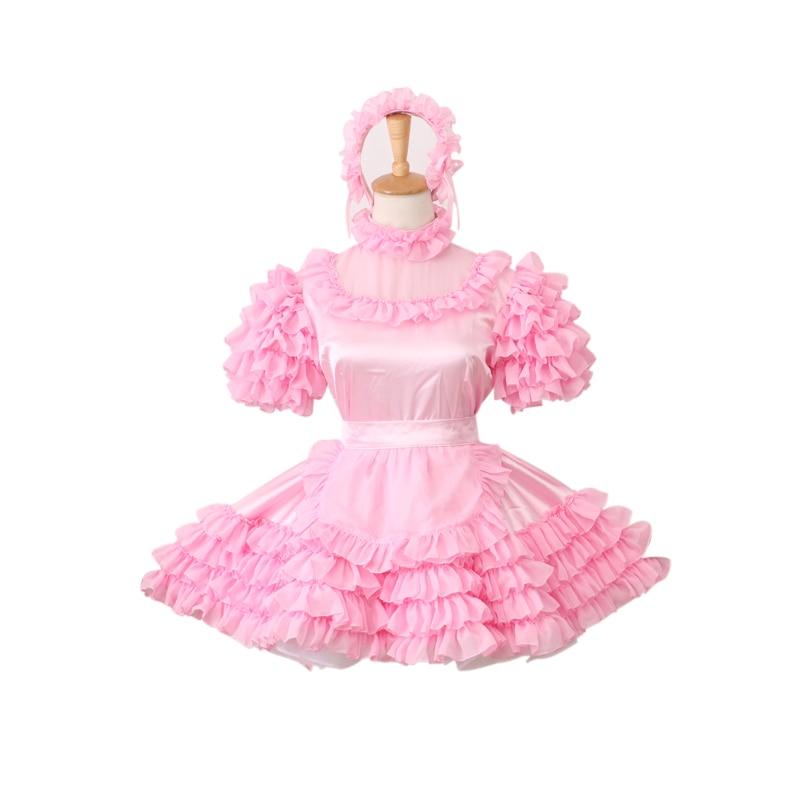 Lockable Sissy Maid Organza Dress - Sissy Panty Shop