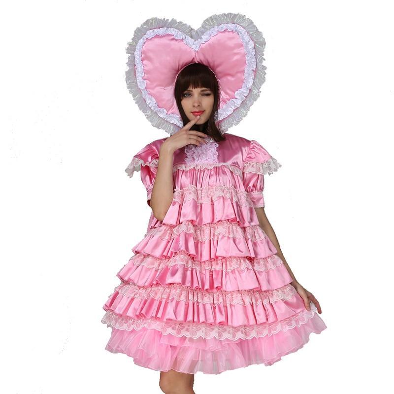 Adult Baby Satin Sissy Dress - Sissy Panty Shop